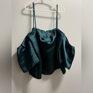Talula Dark Teal Off-Shoulder Blouse